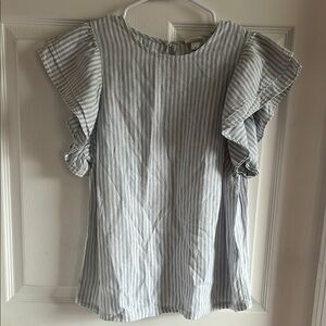 Striped Blouse in Blue and White